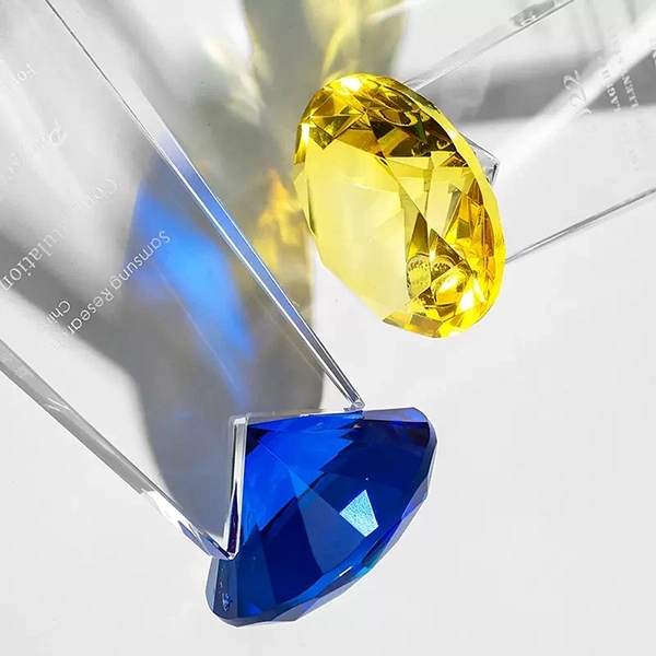 Apogee Blue Diamond Award Crystal 5