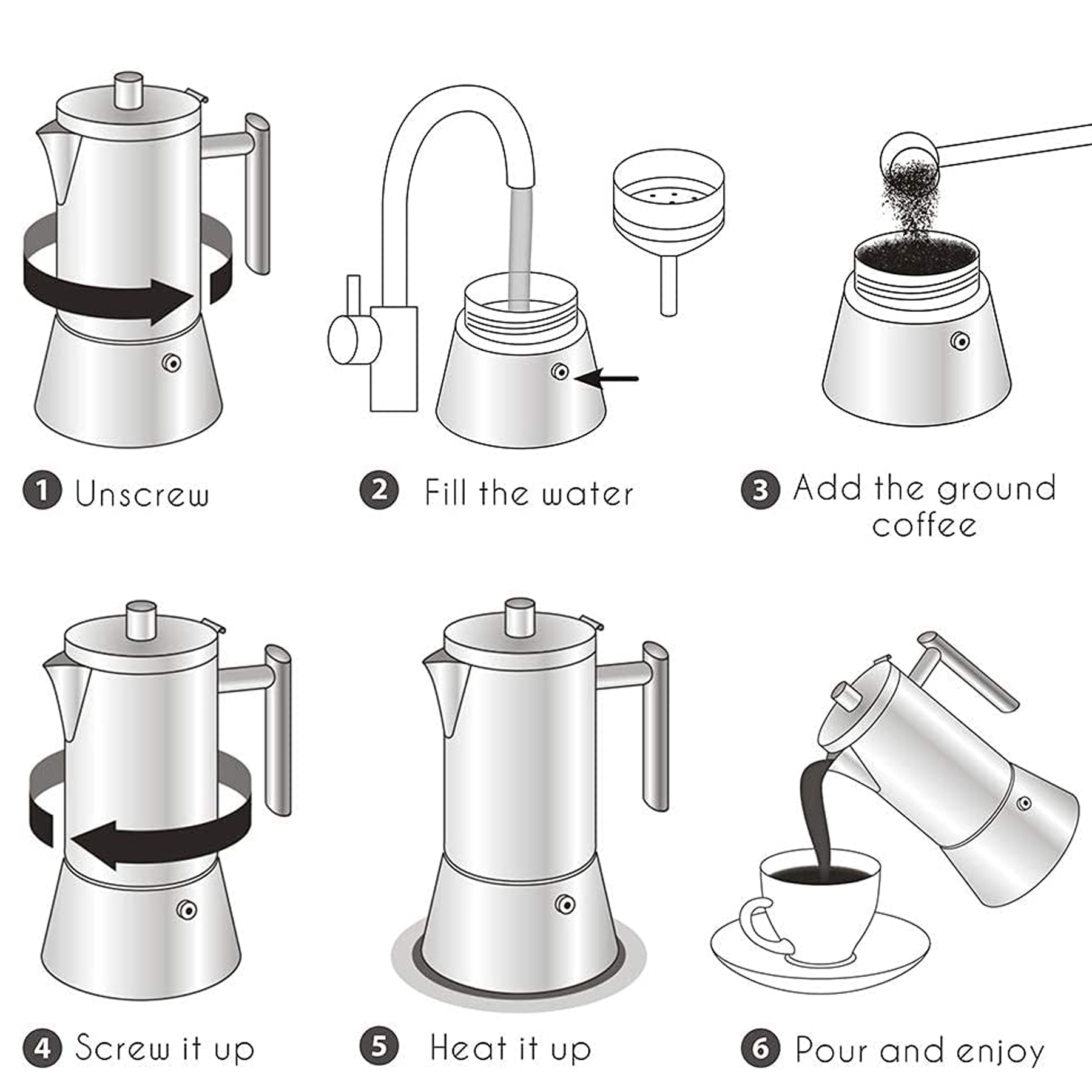 Stainless Steel Italian Coffee Machine Maker 2