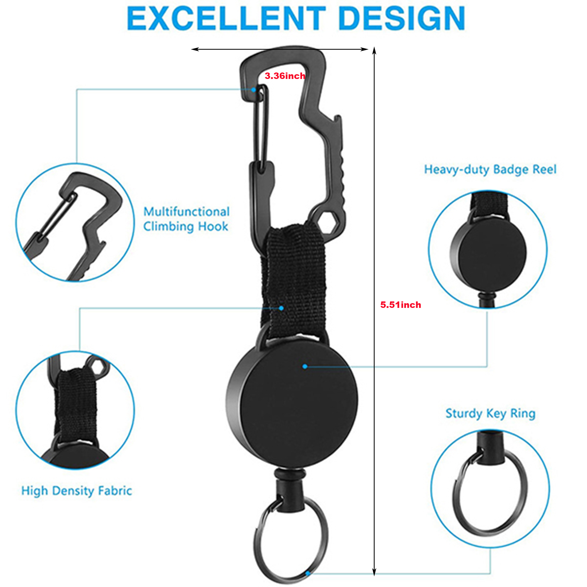 Elastic Telescopic Keychain 3