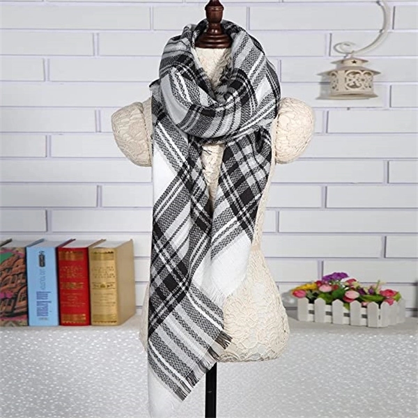 Plaid Blanket Scarf 8