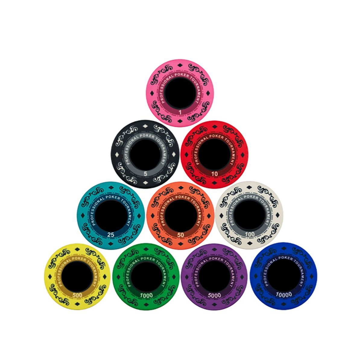 Durable Ceramic Poker Chips for Card Nights 2
