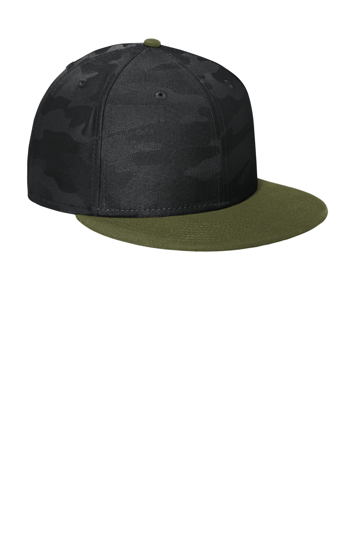 Camo Flat Bill Snapback Cap