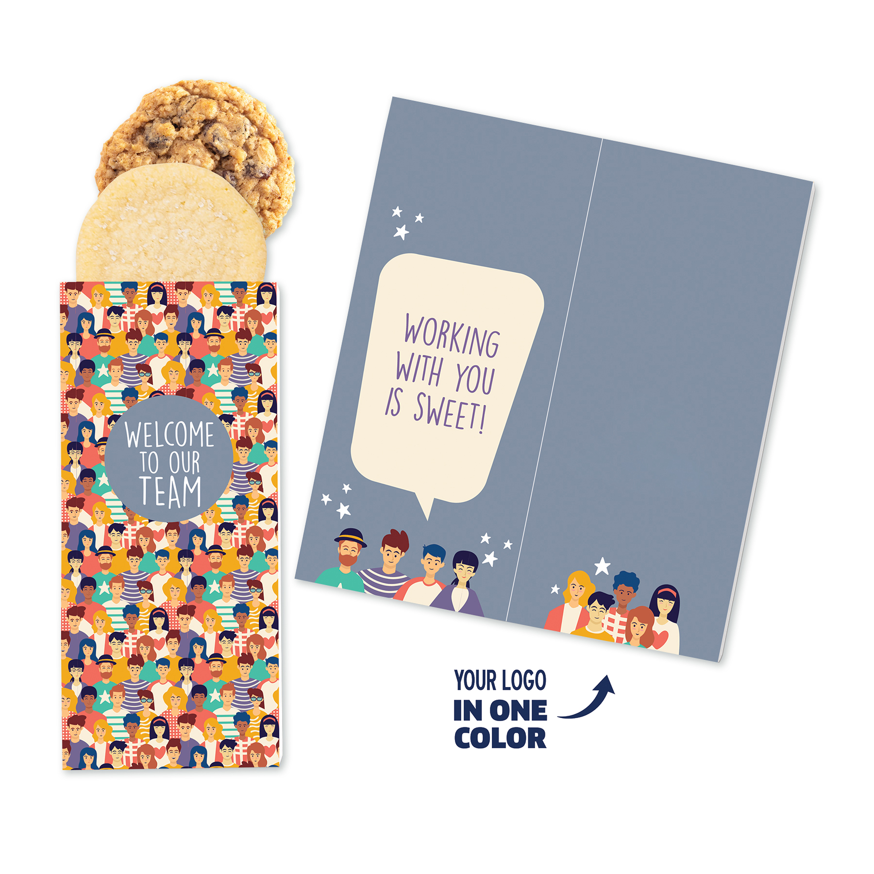 One Color Foil-Stamped Stock Welcome Sweeter Cards with Homestyle Cookie Duo 3