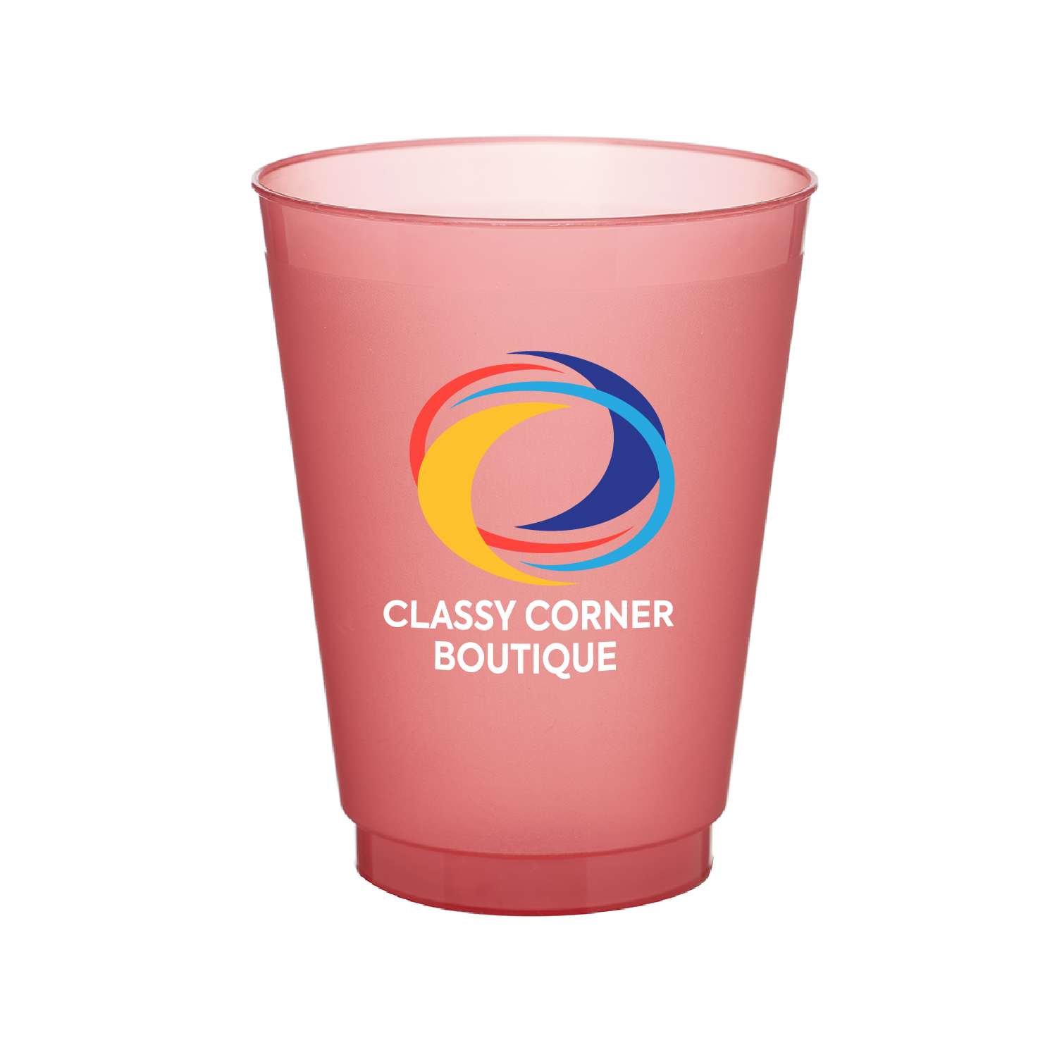 16 oz. Court Side Frosted Plastic Stadium Cup (Full Color Imprint) 12