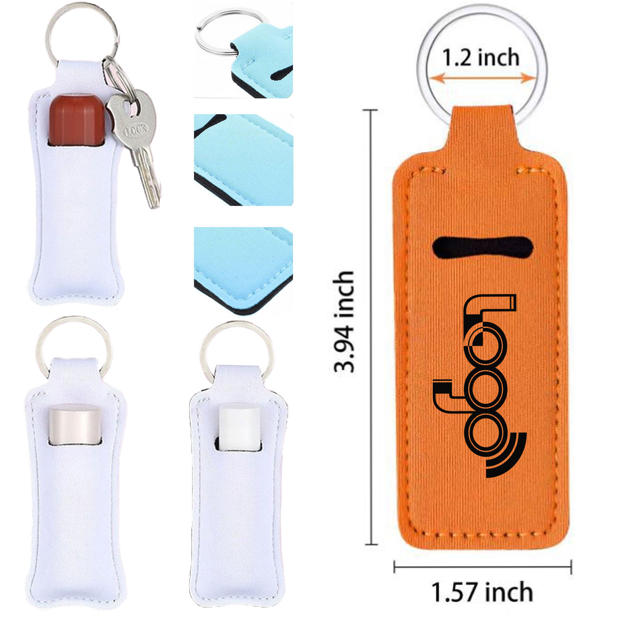 Lip Balm Gloss Holder Keychain 2