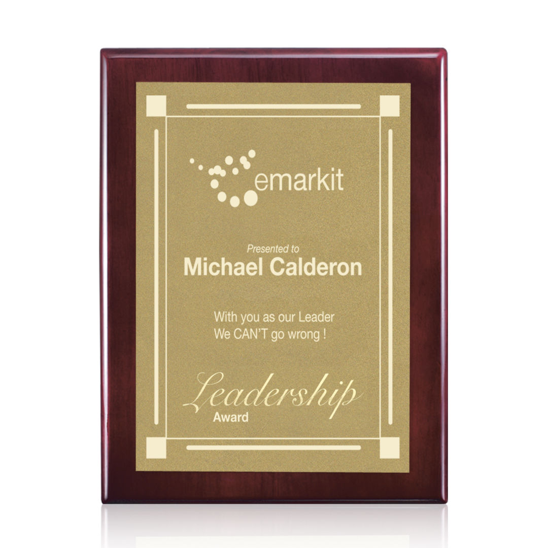 Oakleigh/Warden Plaque - Rosewood Finish 6