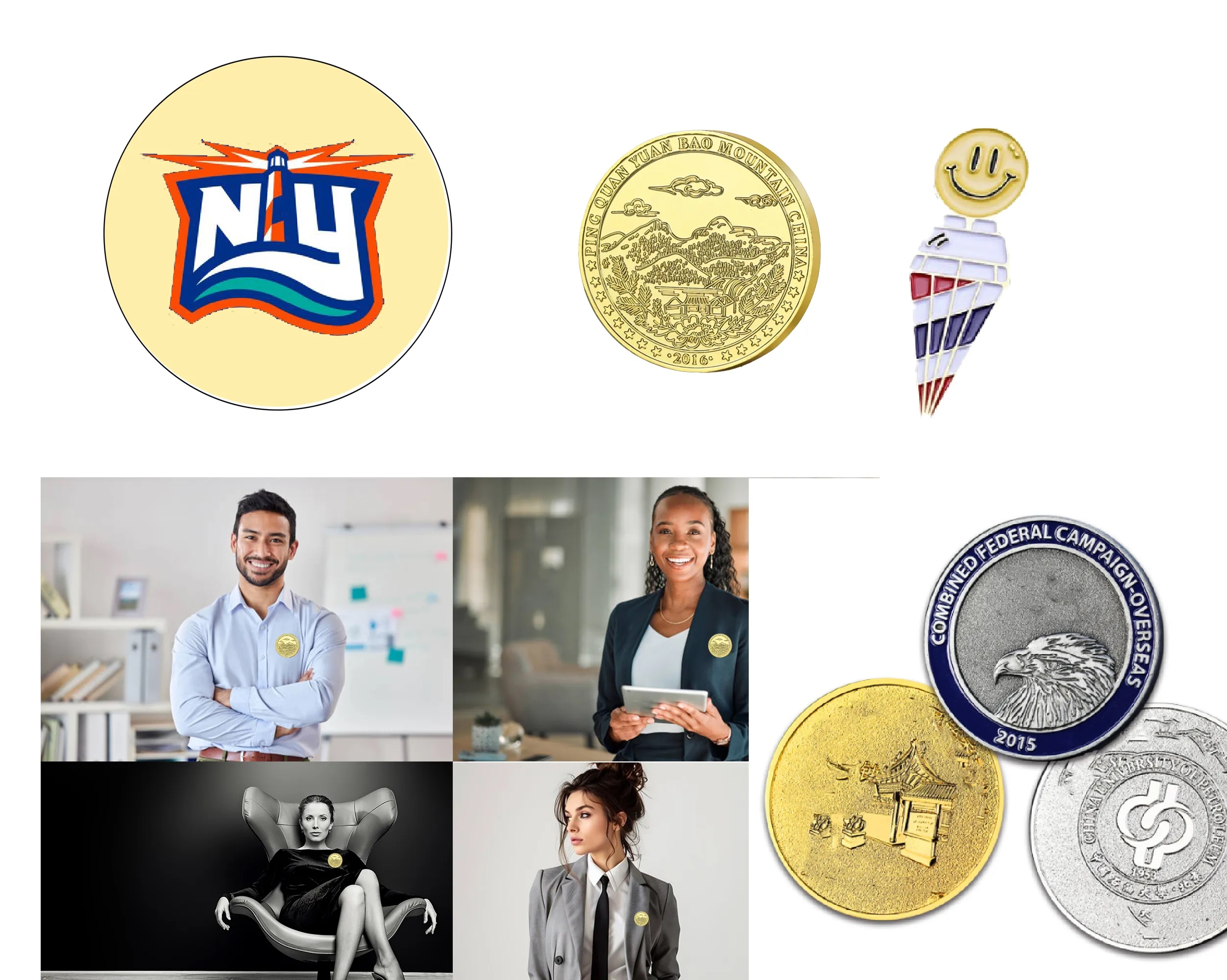 Customizable Metal Badges foraCorporate Branding (2") 2