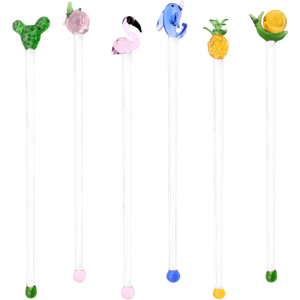 Custom Glass Molded Swizzle Stick 5