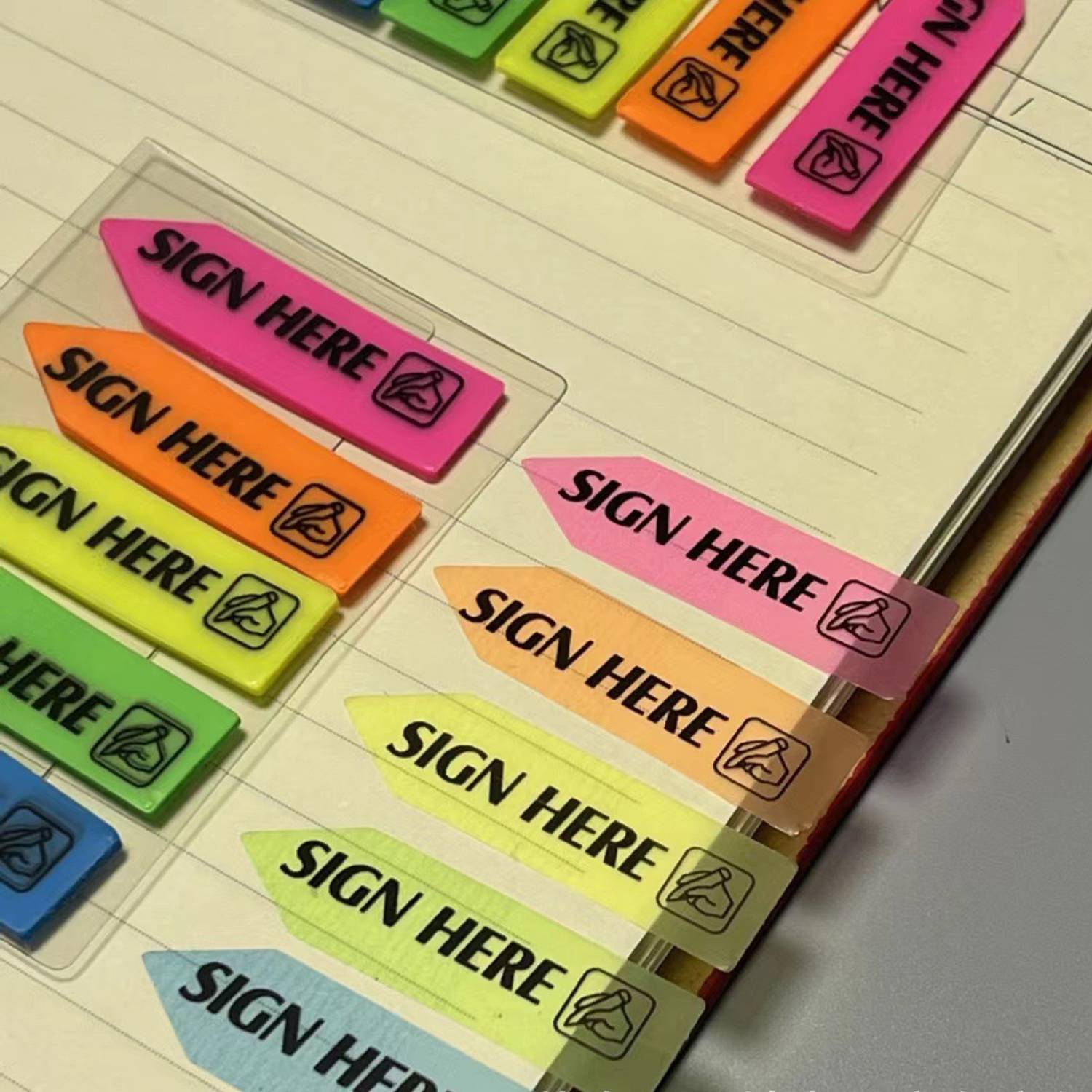 Sign Here Index Indicator Label Fluorescent Sticky Note 1