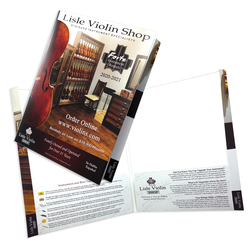 Music Folder with Partially Glued Reinforced Edges - helps retain papers! 1