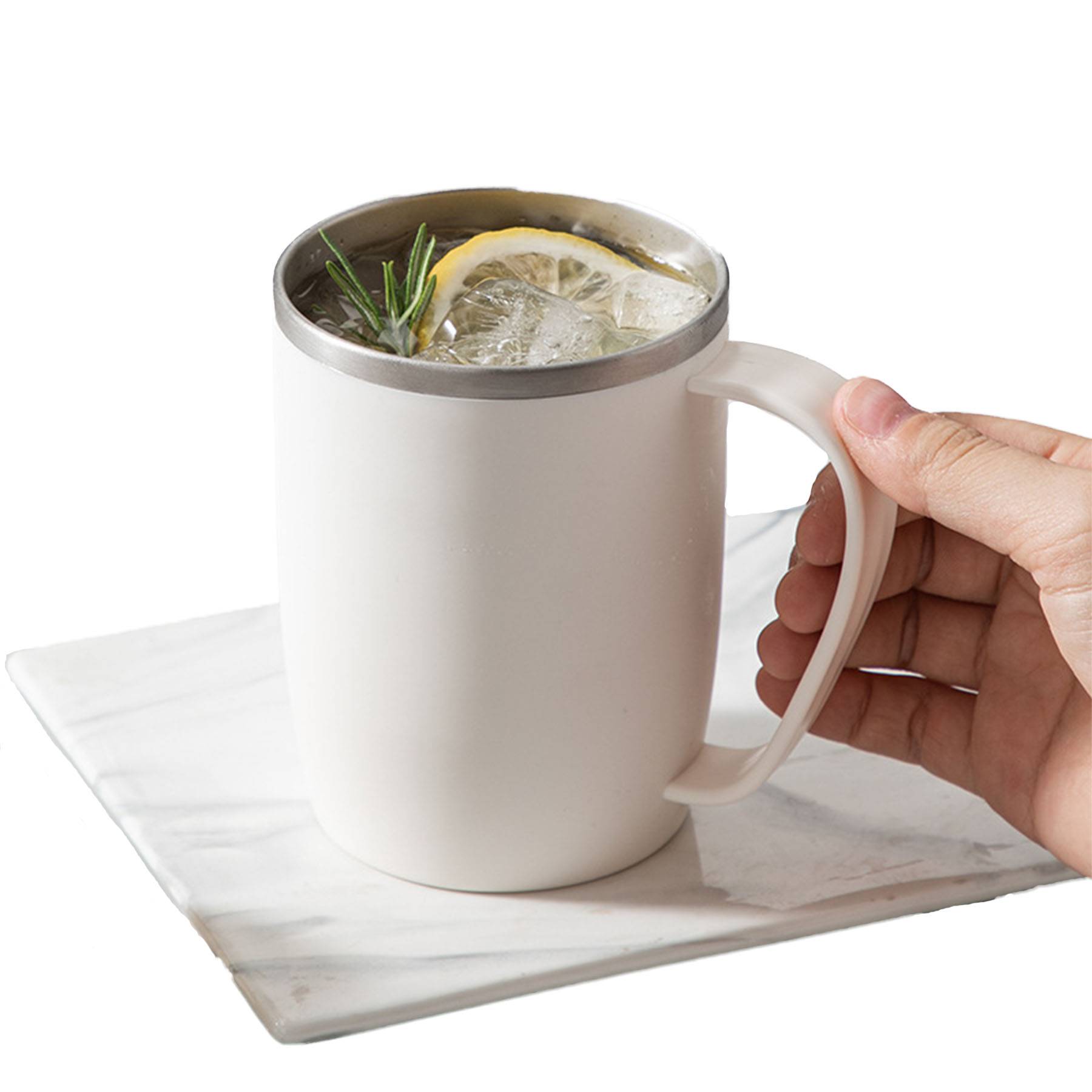14oz Stainless Steel Cup with Handle 4