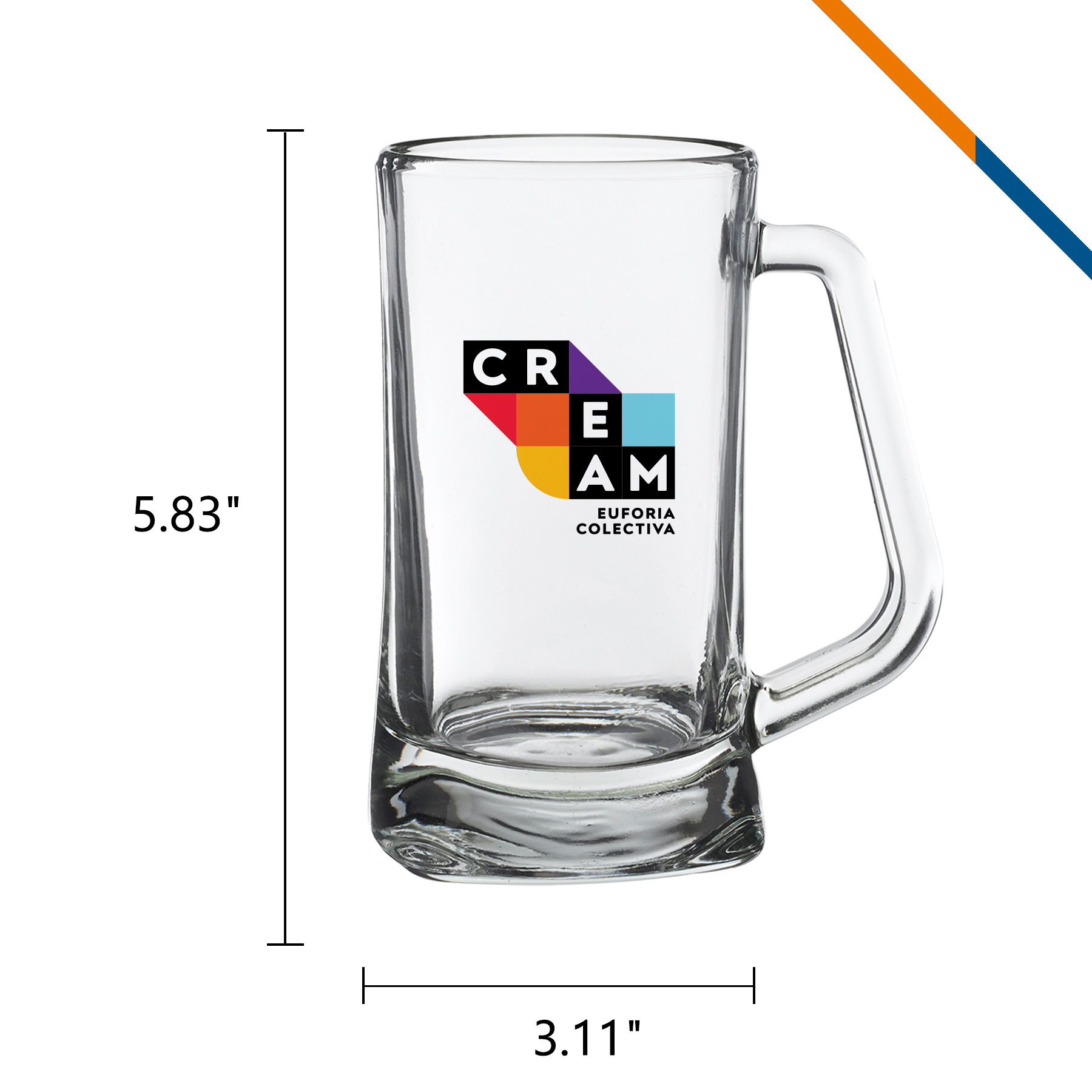 Meocy Glass Beer Mugs - 16 OZ. 5