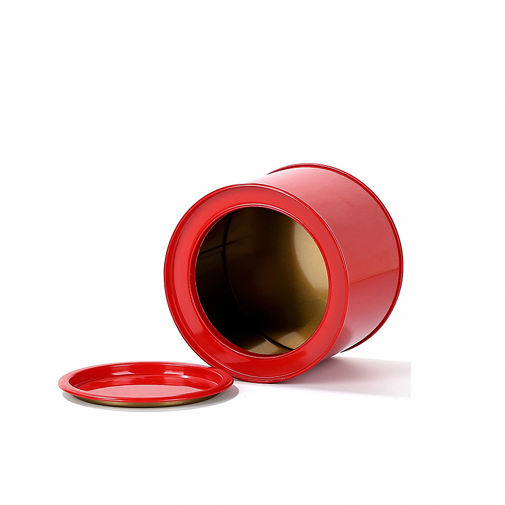 Round Metal Storage Can with Lid 5