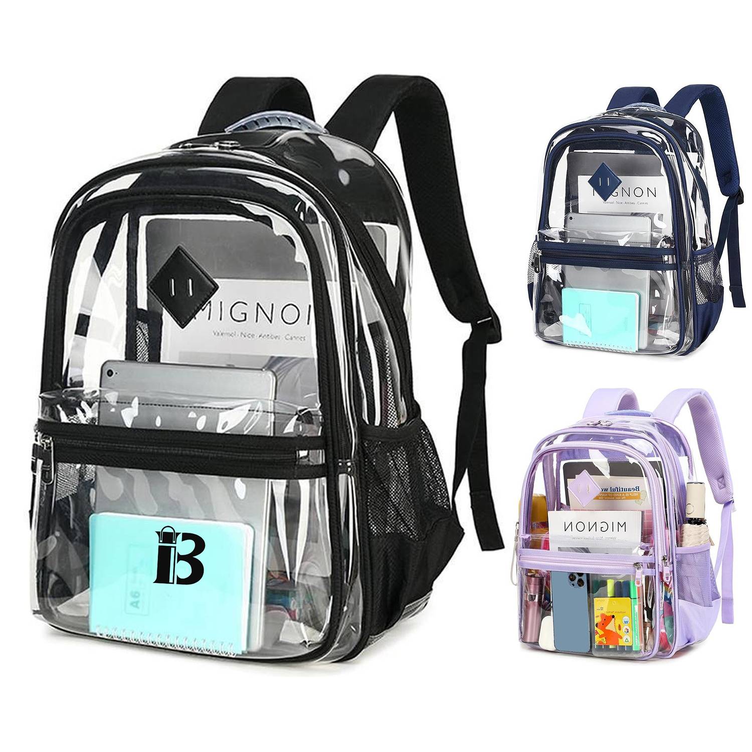 PVC Waterproof Heavy Duty Clear Backpack 2