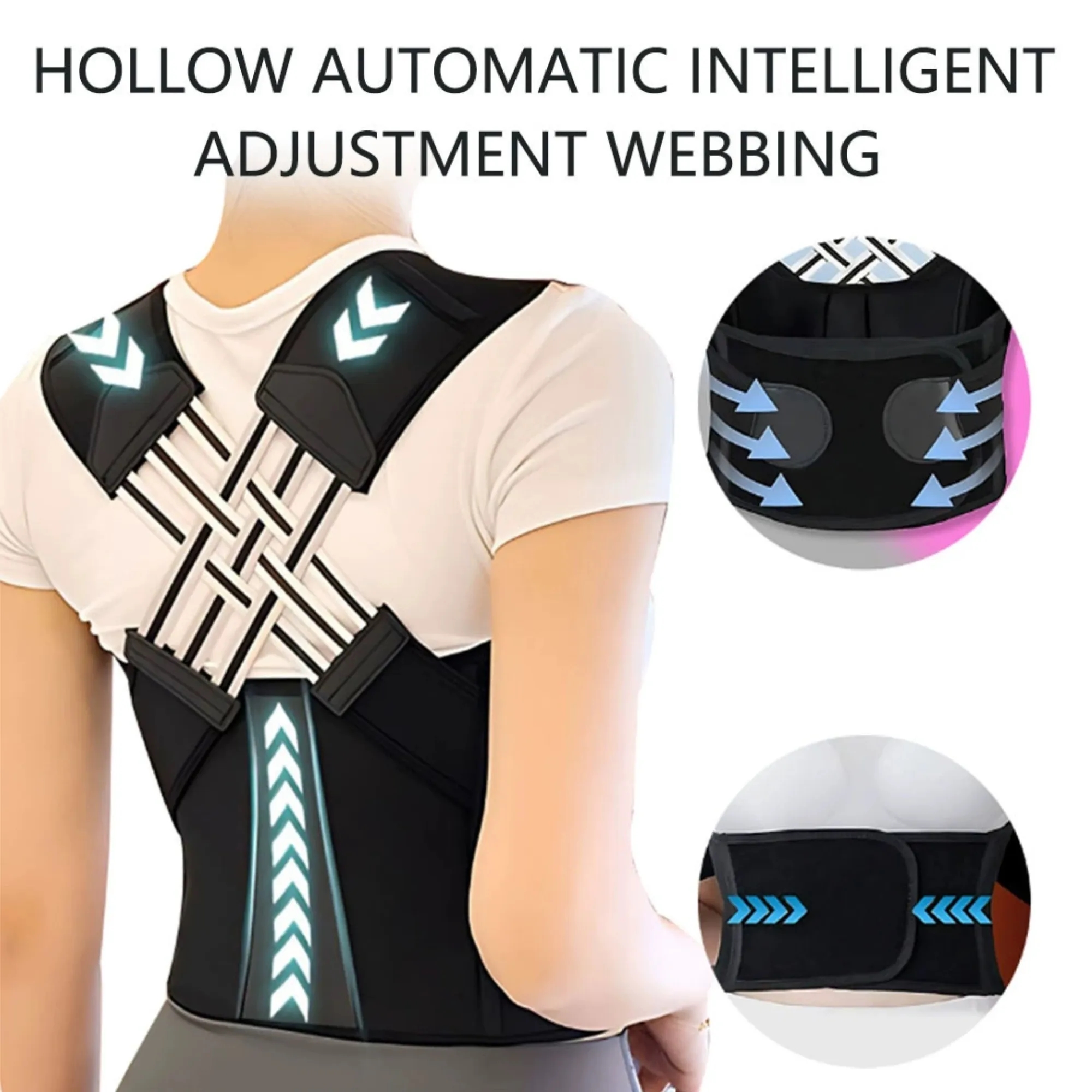 Adjustable Back Posture Corrector Shoulder Brace Hunchback 3