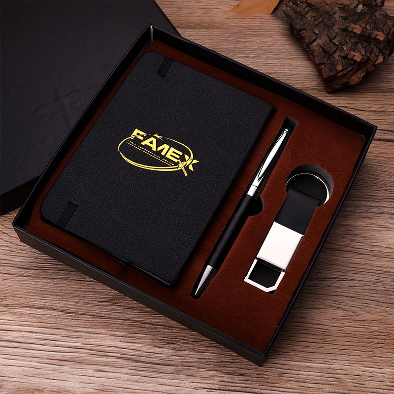 Wood Grain 3-Piece Office Gift Set 8