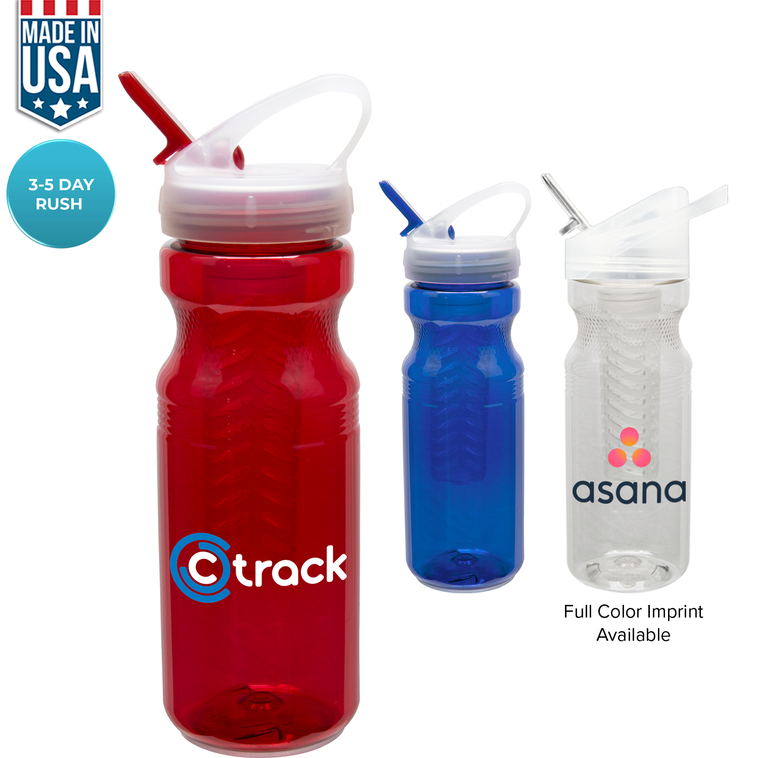 24 oz Polyclear Fruit Fusion Water Bottle 3