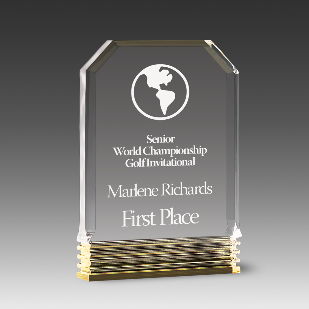 Diamond Carved Award (5"x7"x1") 2
