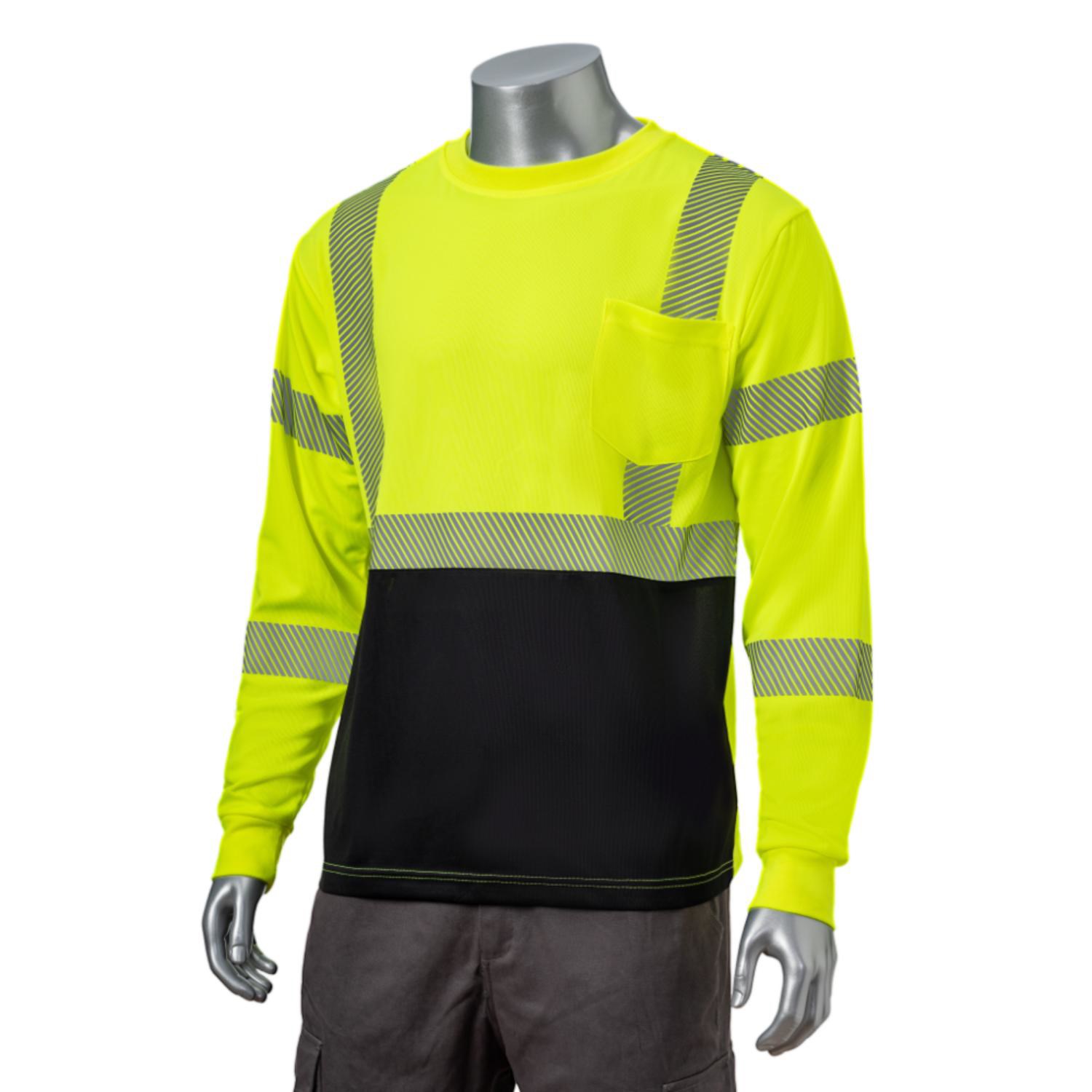 3.8 Oz. Polyester Class 3 Color Block Segmented Tape Safety T-Shirt with Pocket 7