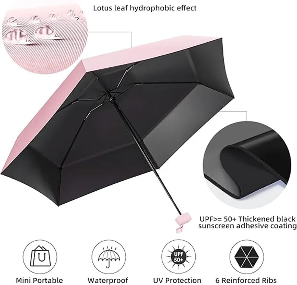 Mini Folding Compact Travel Umbrella with Case 9