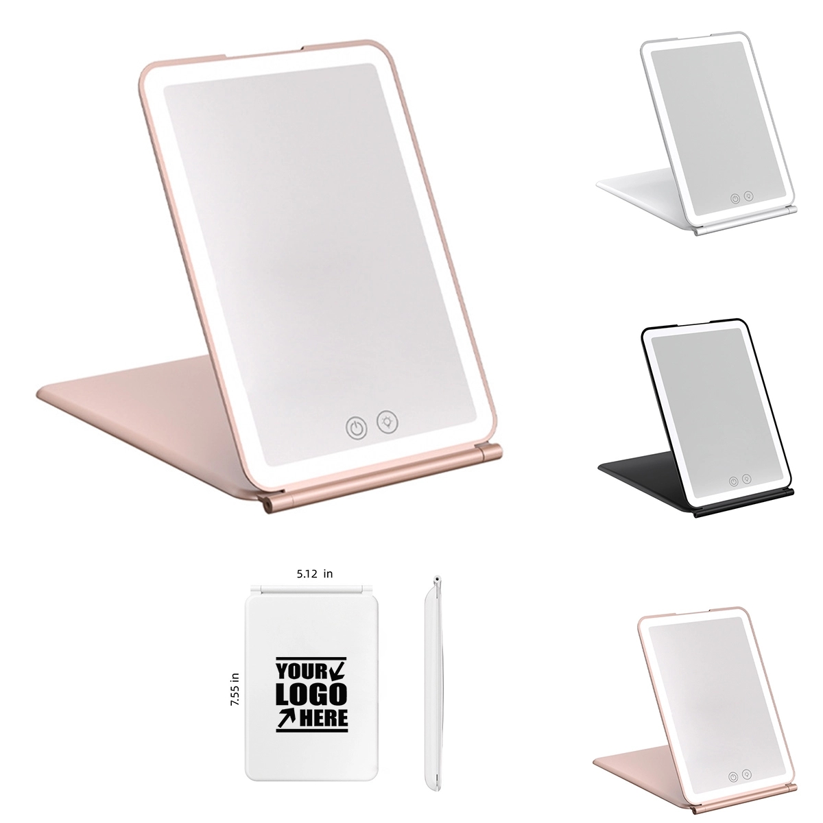 Portable Compact LED Cosmetic Mirror for Women Traveling 4