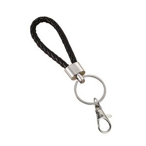Rotated Ring Weaved PU Leather Keychain Key Organization 15