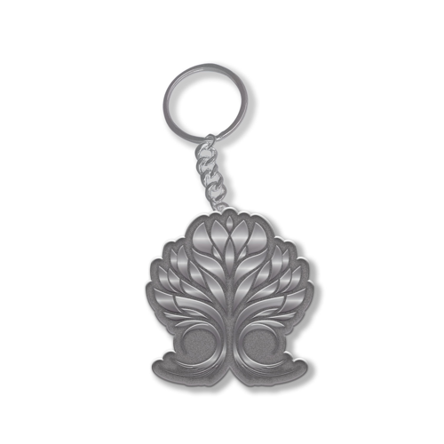 Customized Solid Iron Keychain with Antique Silver Plating 2