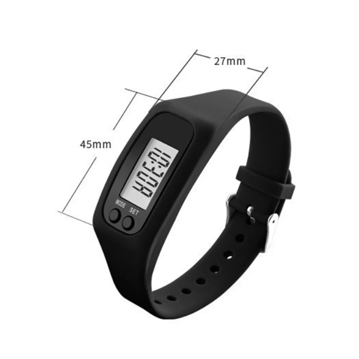 Digital LCD Silicone Fitness Tracker Wristband Pedometer 4