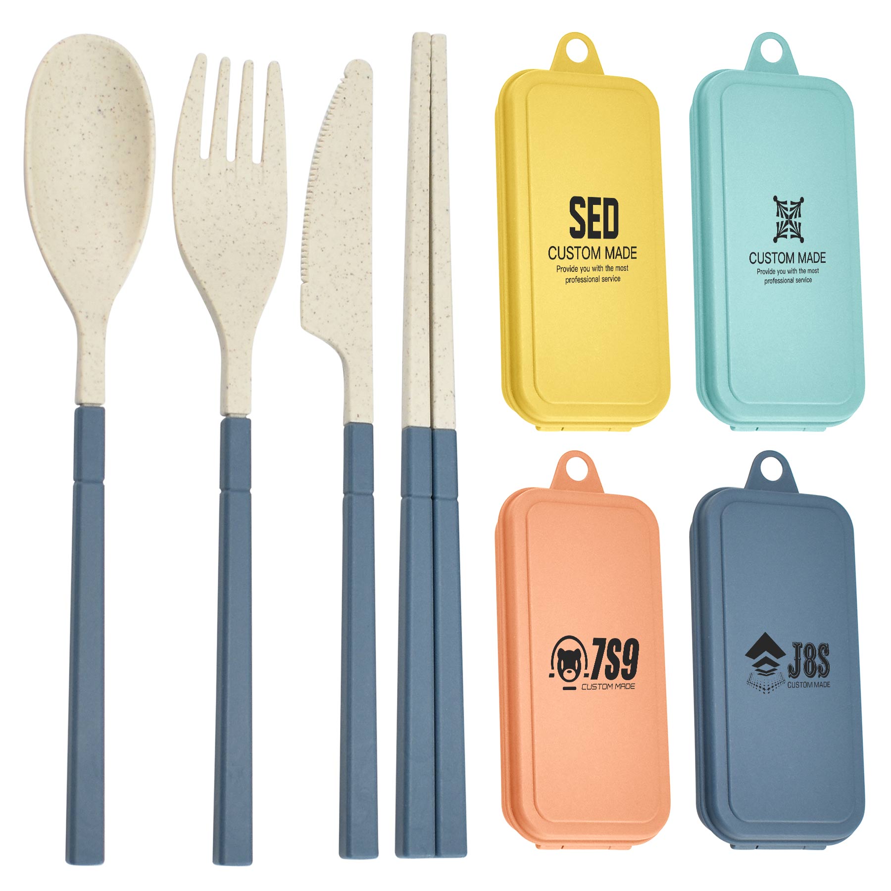 Wheat Straw Portable Cutlery Set 1