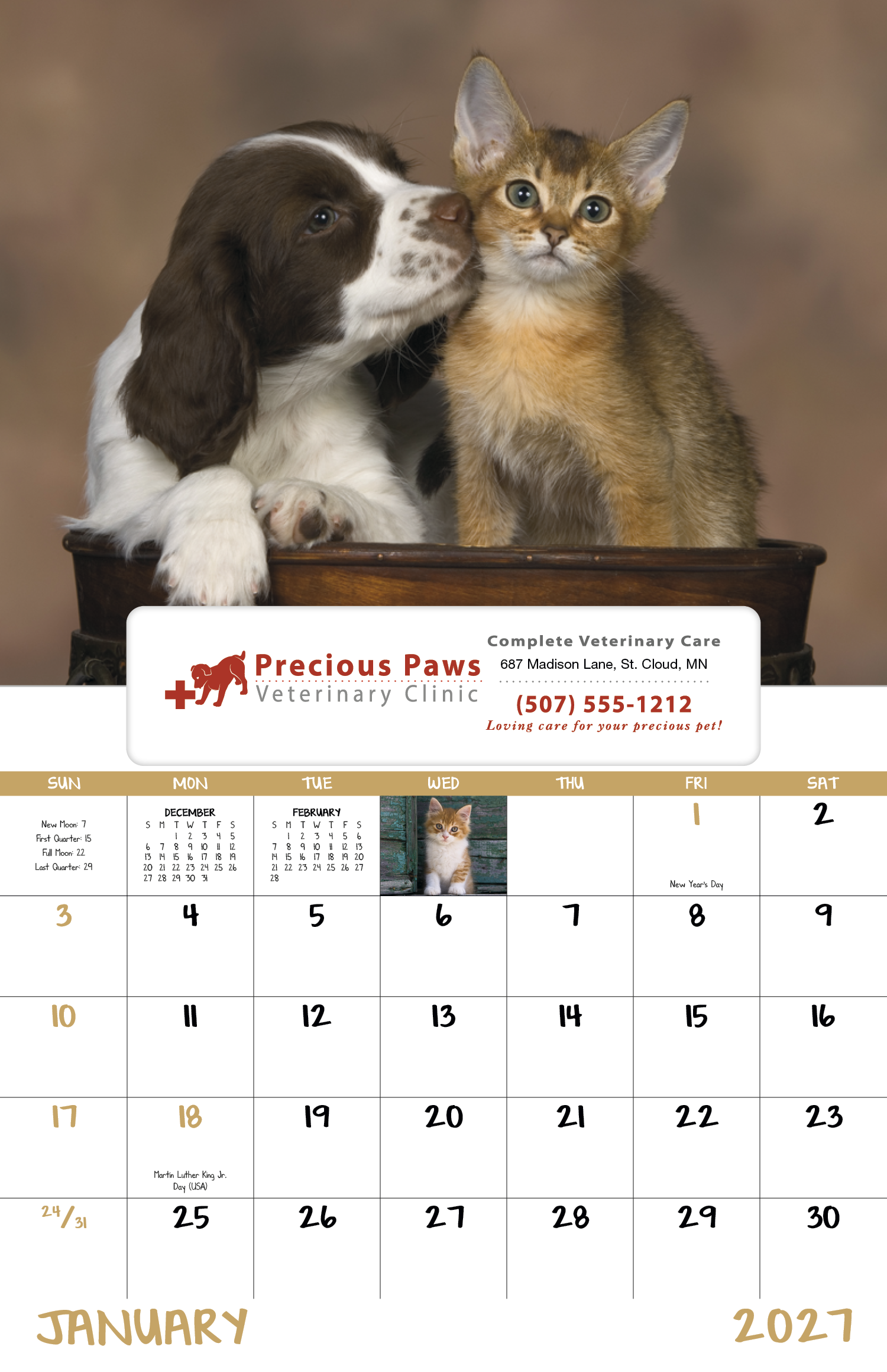 Good Value™ Puppies & Kittens - Window Calendar 54