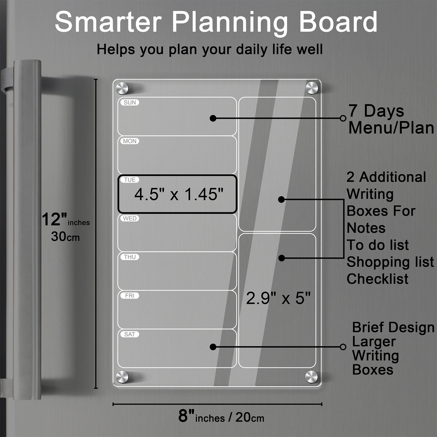 Magnetic Acrylic Calendar Planning Board 2