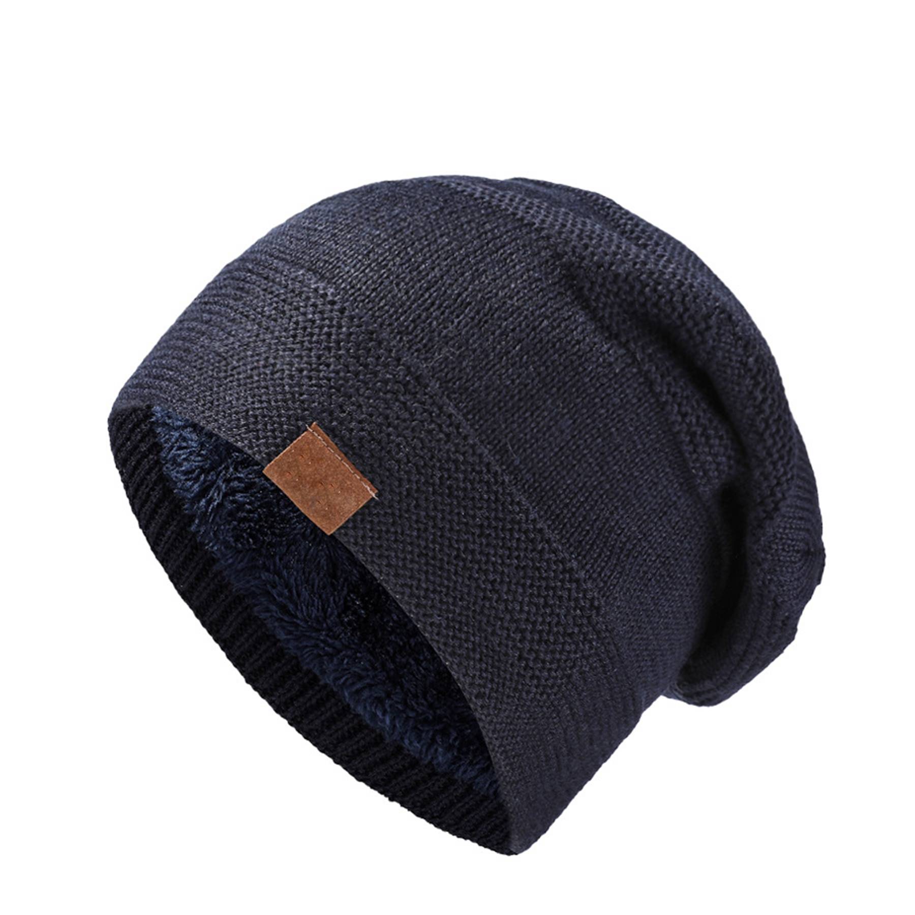 Solid Color Beanie Winter Warm Knitted Hat 2