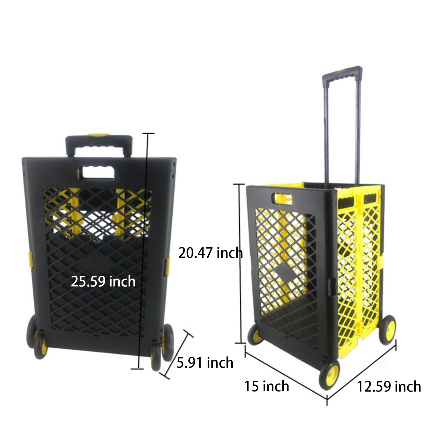 Foldable Mesh Cart, Rolling & Collapsible, Easy Storage 1