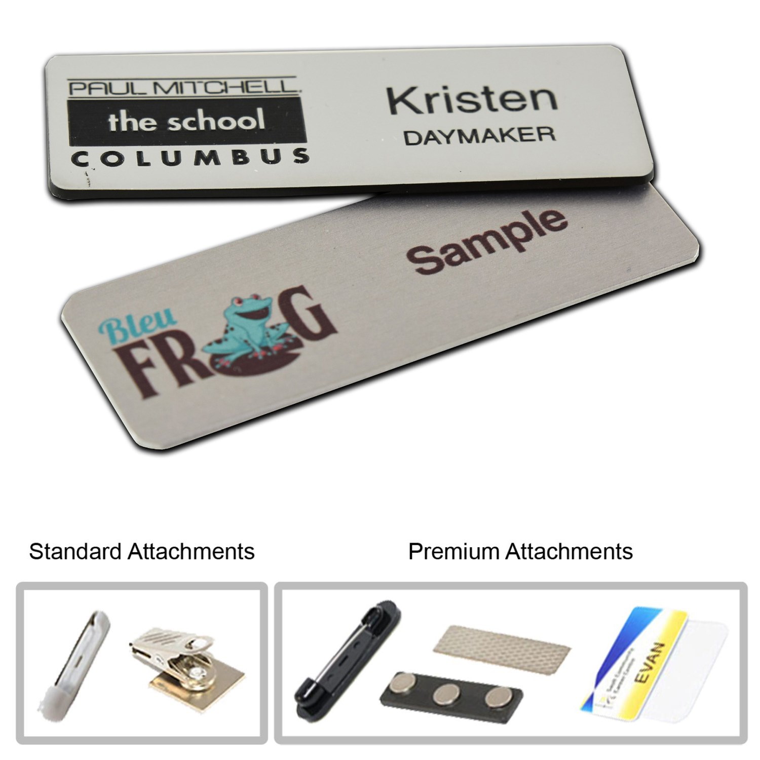 1" x 3" Metal Name Badge - Digital Printed 1