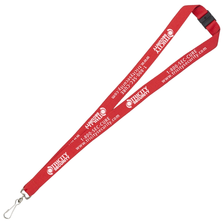 "Palmer" 3/4" Silkscreen Lanyard with FREE Breakaway Safety Release - Lobster Claw 9