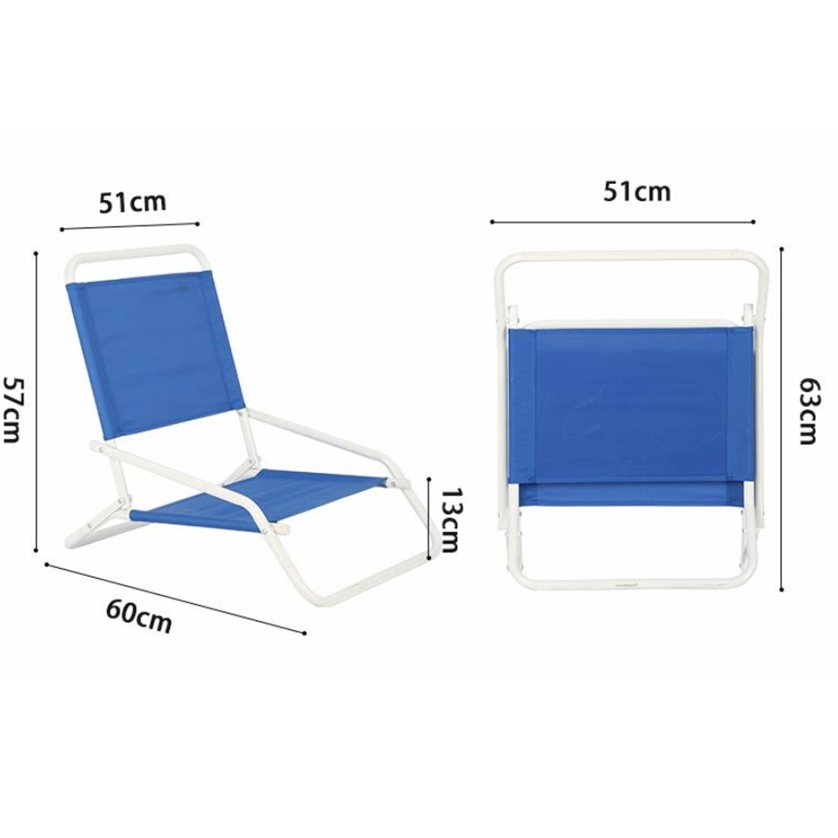 1-Position Beach Folding Sand Sun Chair 2