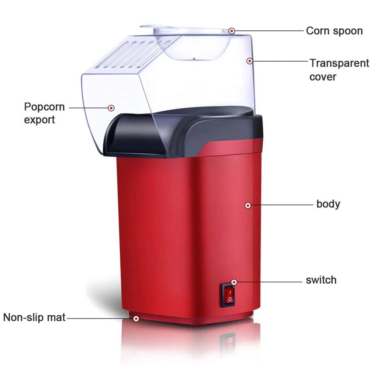Hot Air Popcorn Popper Maker 3