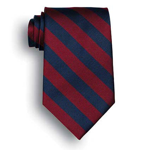 School Stripes Tie - Navy/Maroon 2