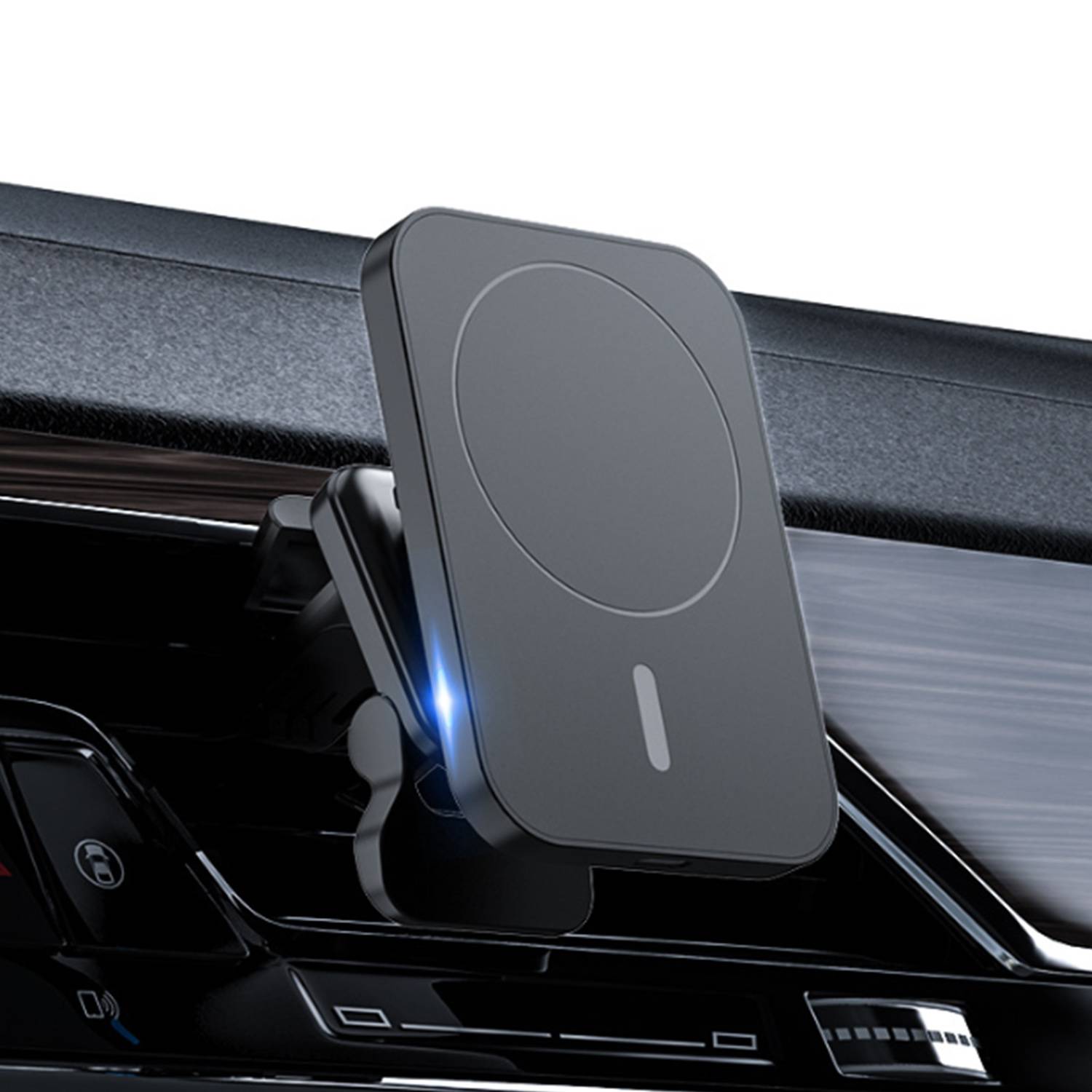 15W Wireless Magnetic Car Mount Fast Charger 4
