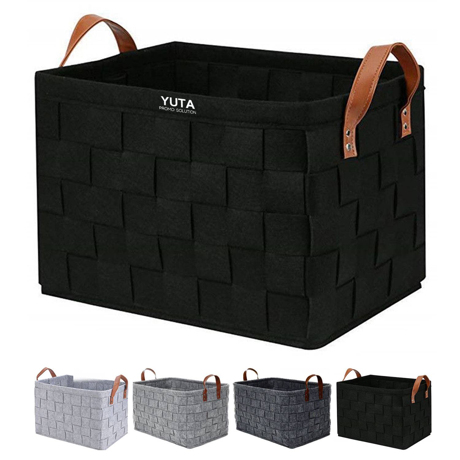 Foldable Handmade Rectangular Felt FabriStorage Box Cubes