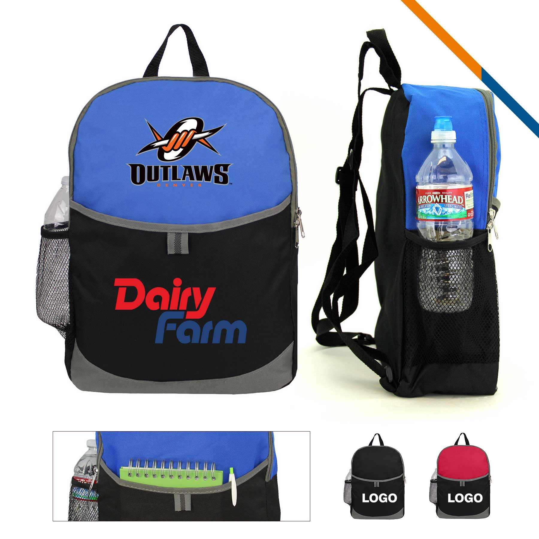 Orcher School Backpack, custom backpack with logo imprint 2