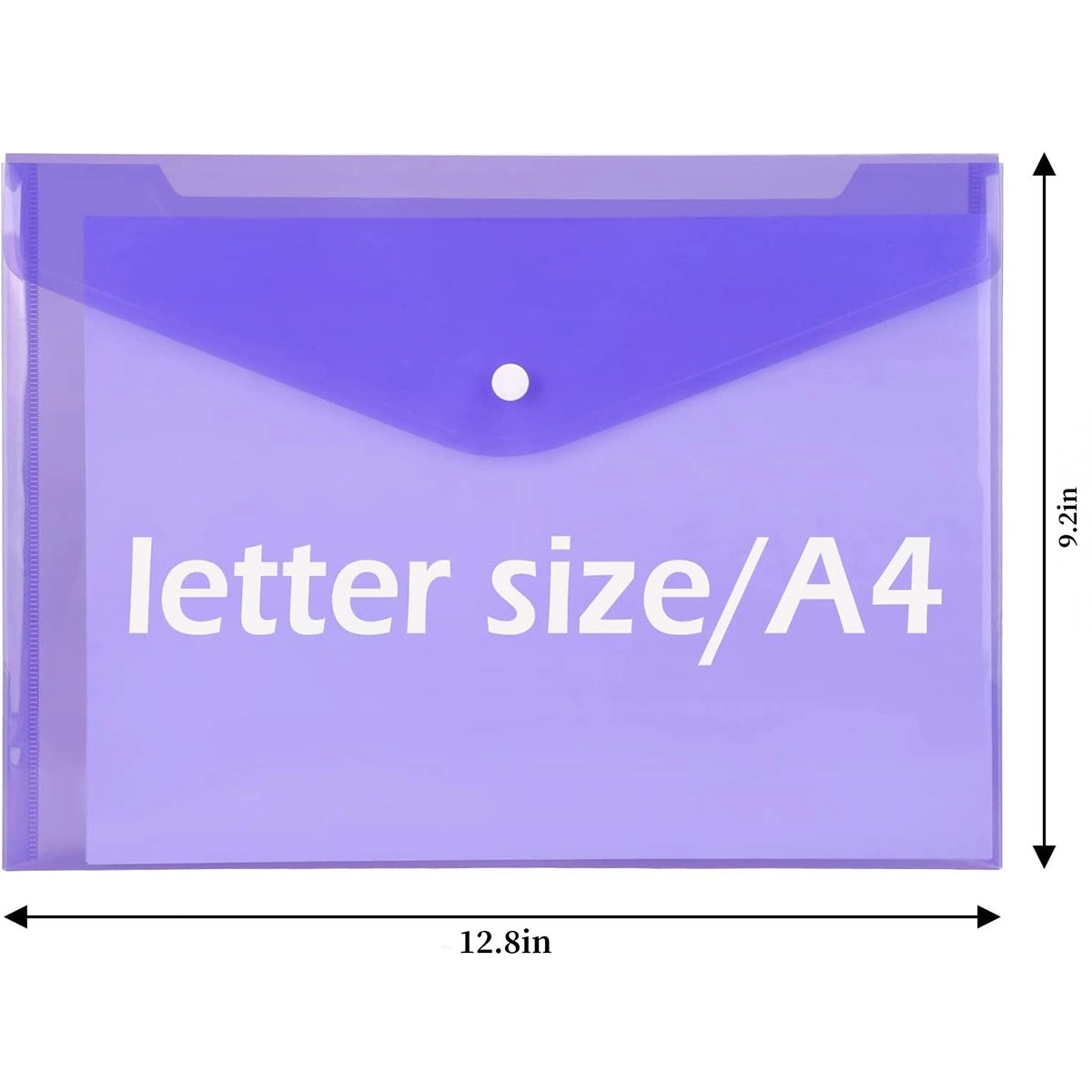 Plastic Document Envelopes Clear File Bags With Button 3