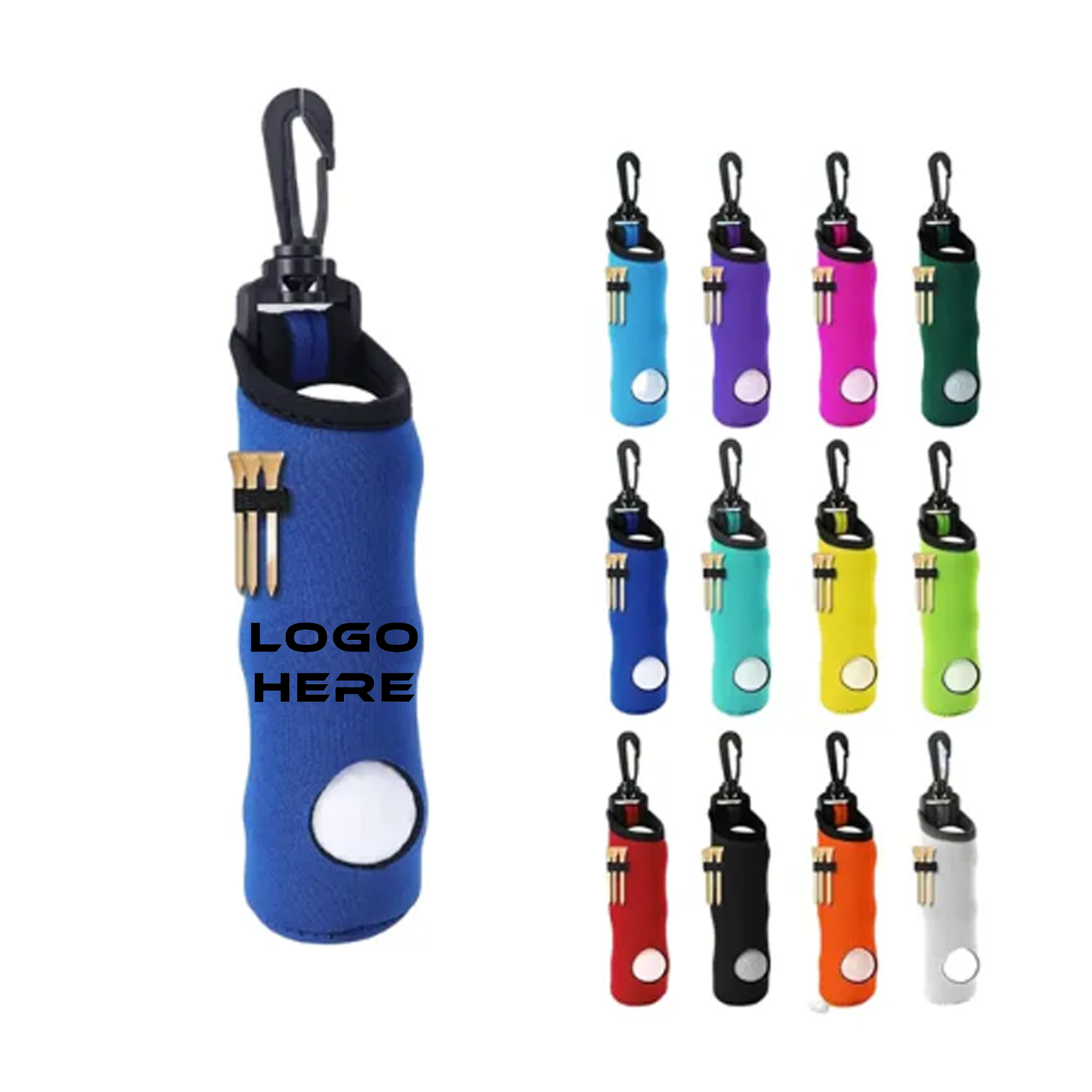 Golf Ball and Tee Holder Bag with Clip 3