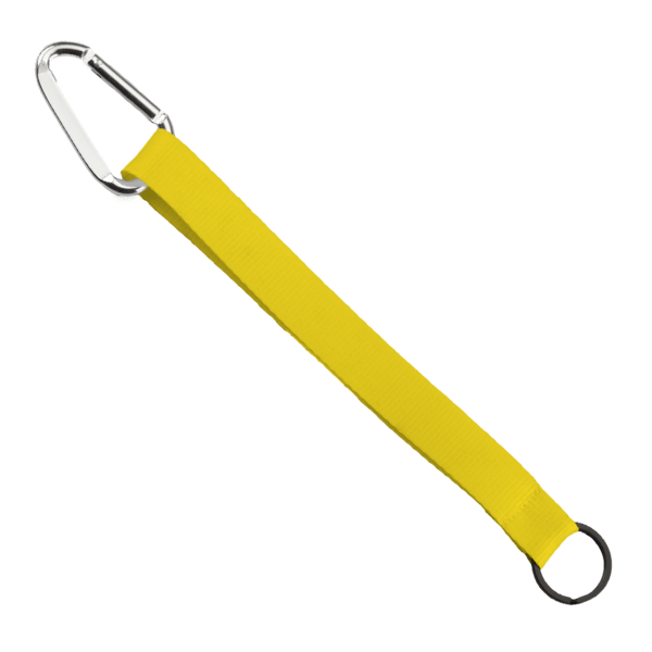 3/4" Sewn Polyester Keychain with Metal Split-Ring and Carabiner 78