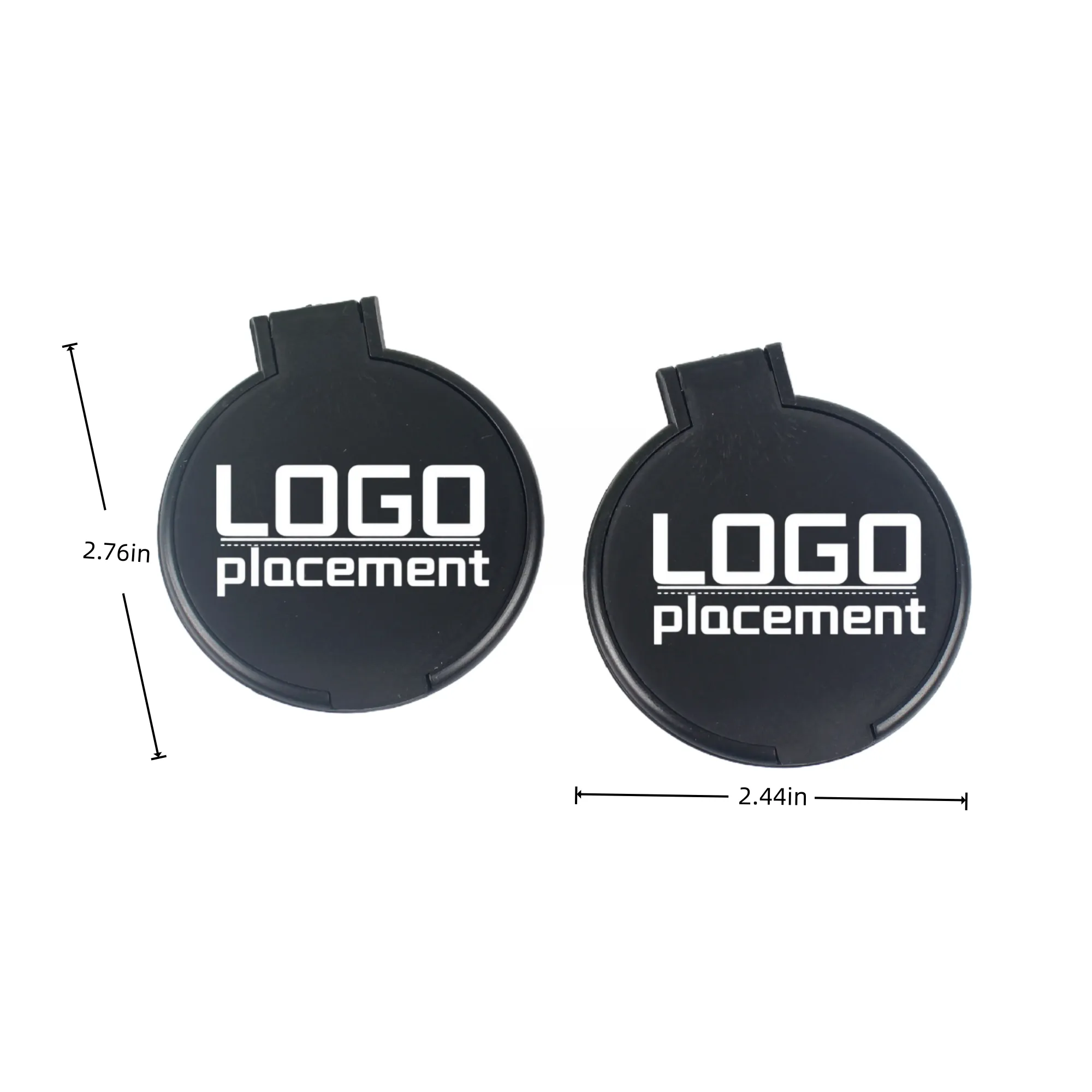 Promotional Plastic Foldable Round Flip Mini Makeup Mirror 3