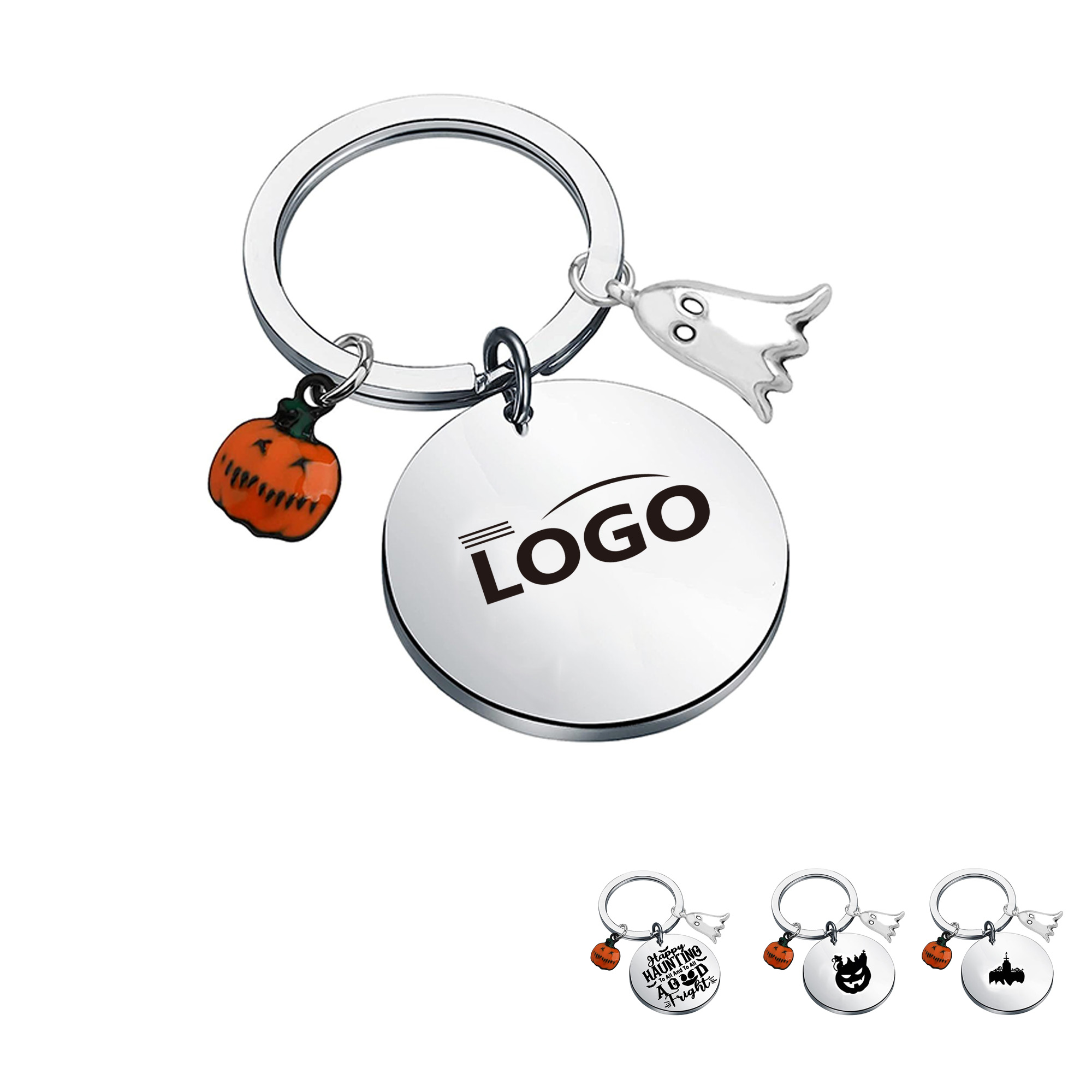 Cute Halloween Pumpkin Ghosts Keychain 2