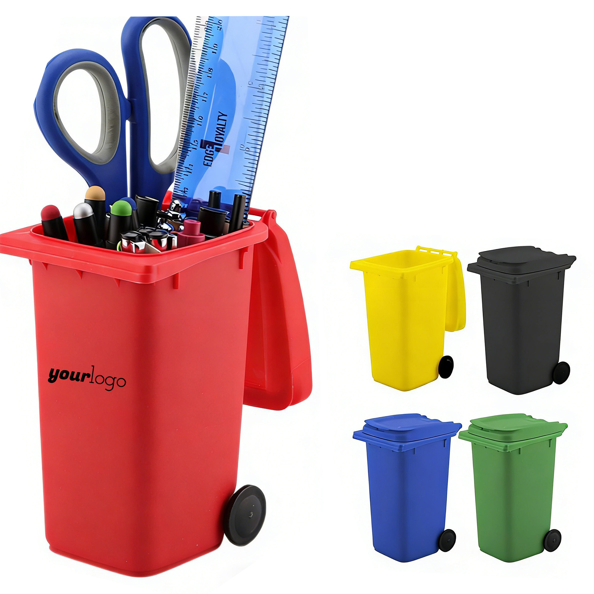 Desktop Mini Trash Bin And Pen Organizer 2