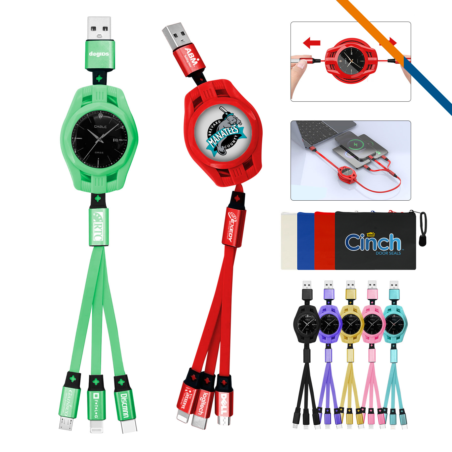 Avery 3in1 Retractable Fast Charging Cable 17