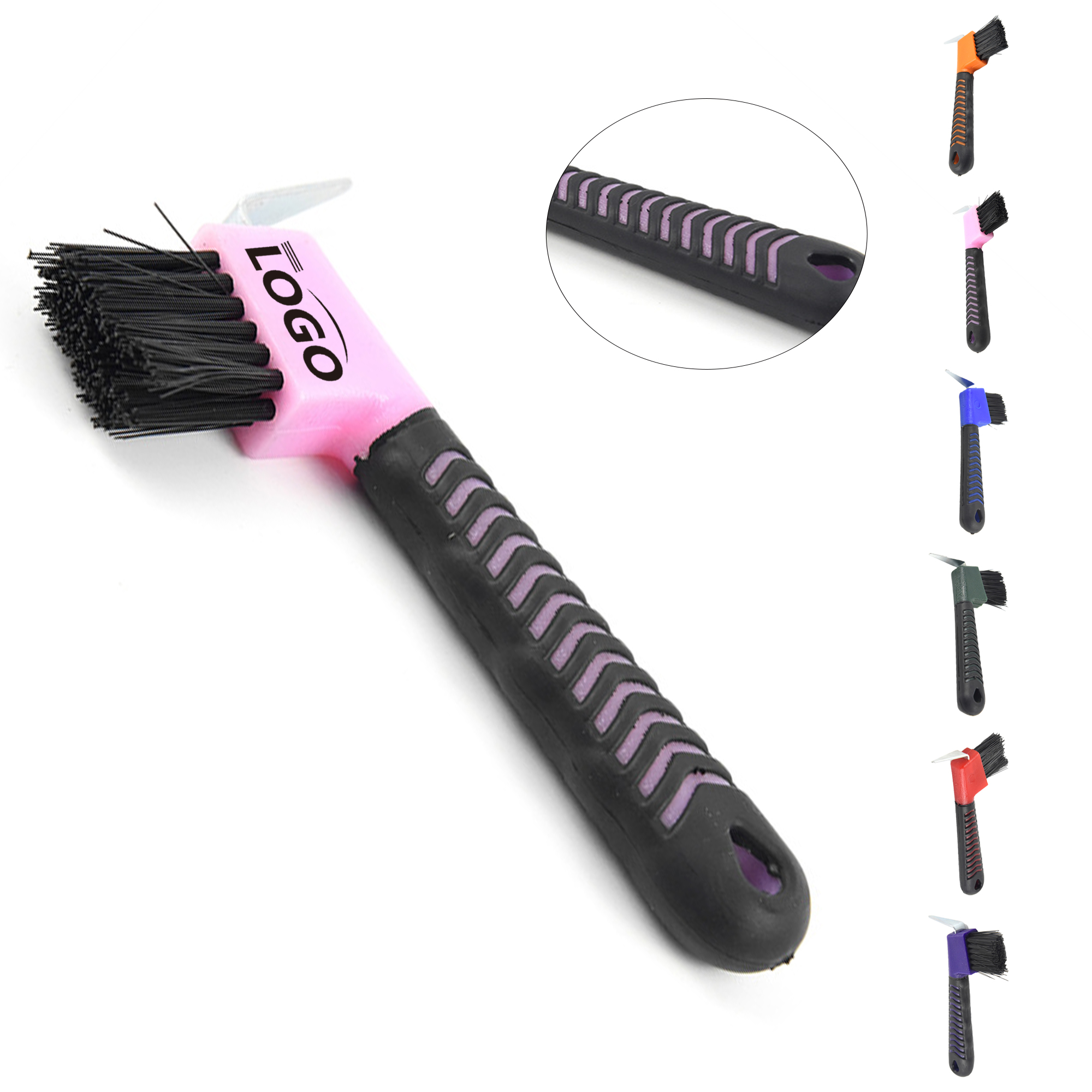 Grid-Wrapped Horse Hoof Brush 5