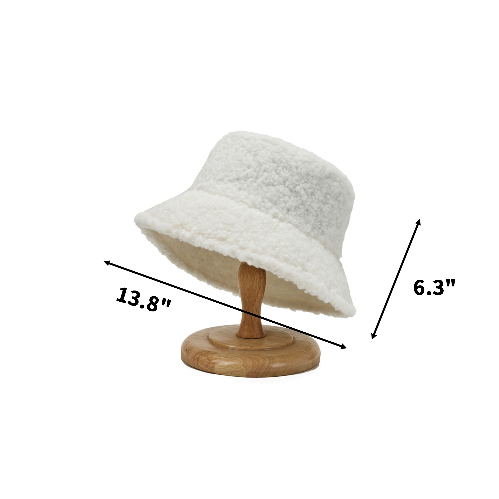 Faux Lamb Wool Bucket Hat For Cold Weather 10